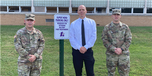 HS Principal with 2 Soldiers