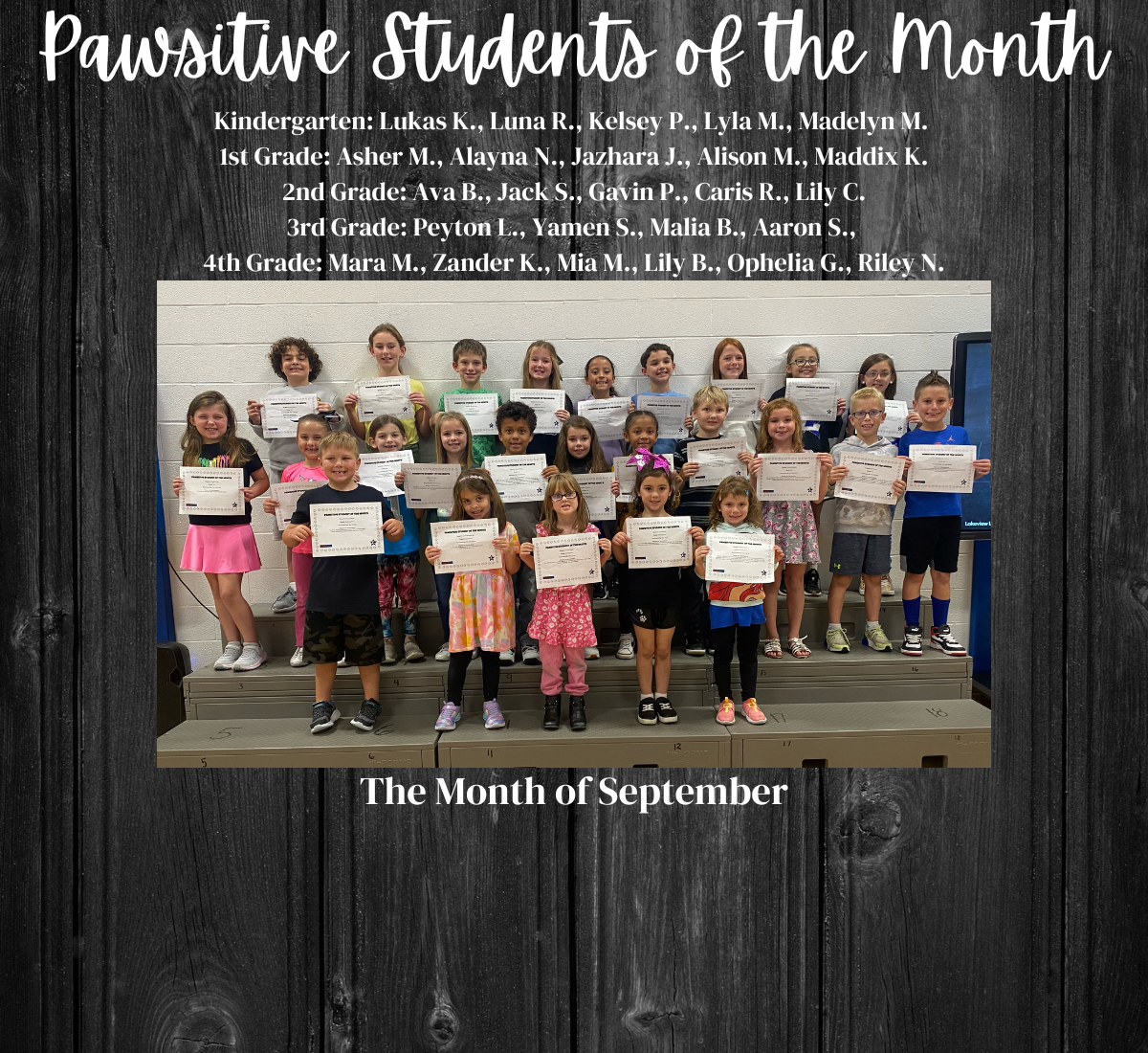 Pawsitive Students of September